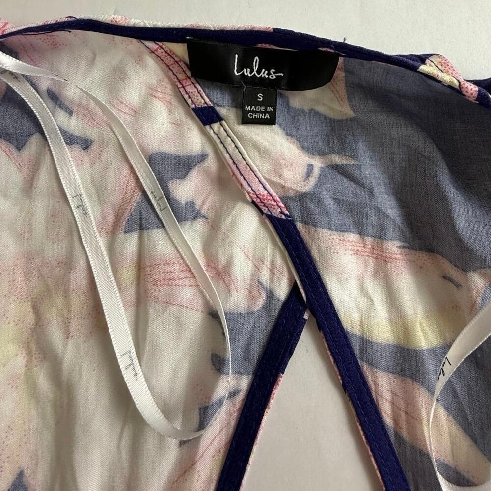Lulus Azalea Regalia Navy Blue Floral Maxi Dress - Size S - Picture 11 of 12